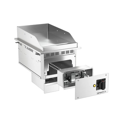 GGM Gastro Commercial Electric Drop-in Griddle – 4.5 kW – Smooth - Cooking Area: 344 x 484 mm