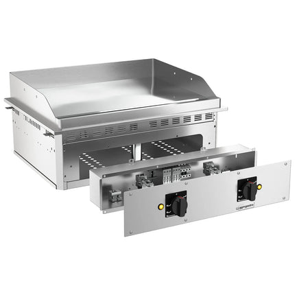GGM Gastro Commercial Electric Drop-in Griddle – 9 kW – Smooth - Cooking Area: 744 x 484 mm