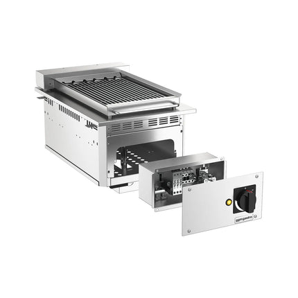 GGM Gastro Commercial Electric Drop-in Water Grill - 400x765x420mm - 3.75 kW