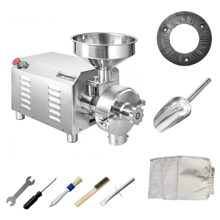 GGM Gastro Commercial Electric Grain Mill Grinder - 50kg/h - adjustable fineness - 1500rpm