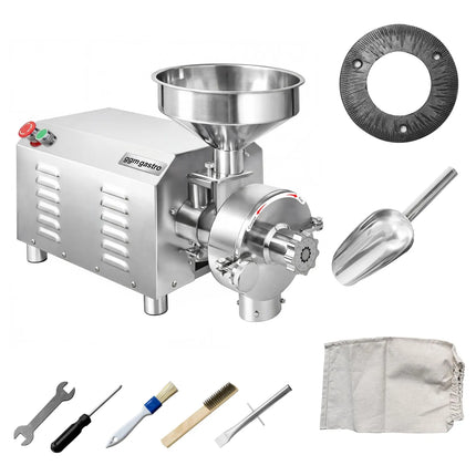 GGM Gastro Commercial Electric Grain Mill Grinder - 60kg/h - adjustable fineness - 1500rpm