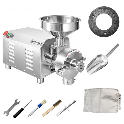 GGM Gastro Commercial Electric Grain Mill Grinder - 80kg/h - adjustable fineness - 1500rpm