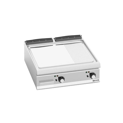 GGM Gastro Commercial Electric Griddle - 13.2kW - Smooth/Ribbed Plate (half & half)