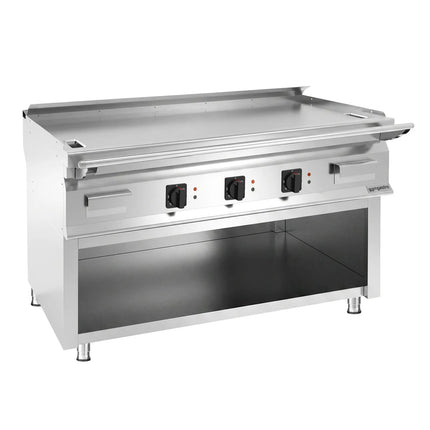 GGM Gastro Commercial Electric Griddle - 13.5kW - Smooth Plate - Cooking area: 1395x585mm - on Stand