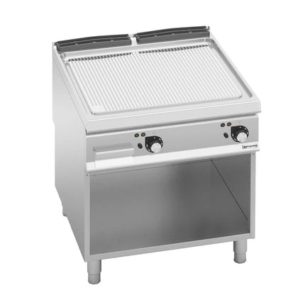 GGM Gastro Commercial Electric Griddle - 13.7kW - Ribbed Plate - on Stand