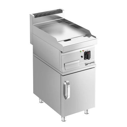 GGM Gastro Commercial Electric Griddle - 3.6kW - Smooth Plate - Cooking area: 395x535mm - with Cabinet Base - 1 Door