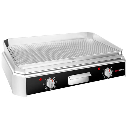 GGM Gastro Commercial Electric Griddle - 5.0kW - Ribbed Plate