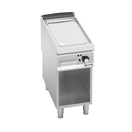 GGM Gastro Commercial Electric Griddle - 6.6kW - Ribbed Plate - on Stand
