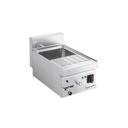 GGM Gastro Commercial Electric Pasta Cooker - Single Tank - Countertop - 26L - 6kW - with Drain Tap