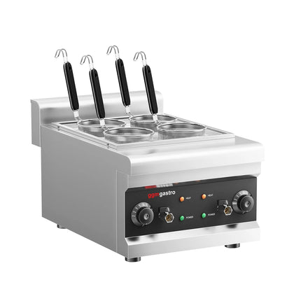 GGM Gastro Commercial Electric Pasta Cooker - Single Tank - Countertop - 3kW - with 4 Baskets