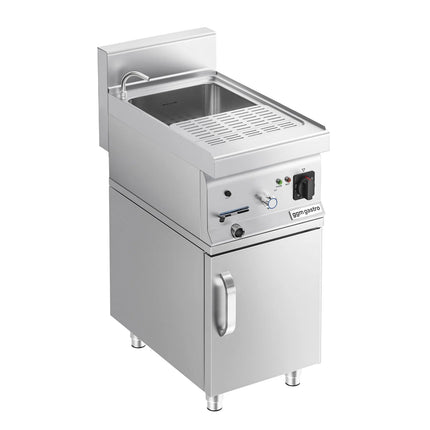 GGM Gastro Commercial Electric Pasta Cooker - Single Tank - Freestanding - 18L - 4.5kW - with Drain Tap - on Cupboard Base - 1-Door