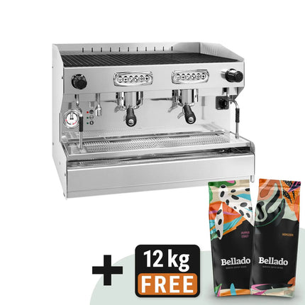 GGM Gastro Commercial Espresso Machine "Allegro" - 2 Group - Pre-infusion System & 2 Steam Wands