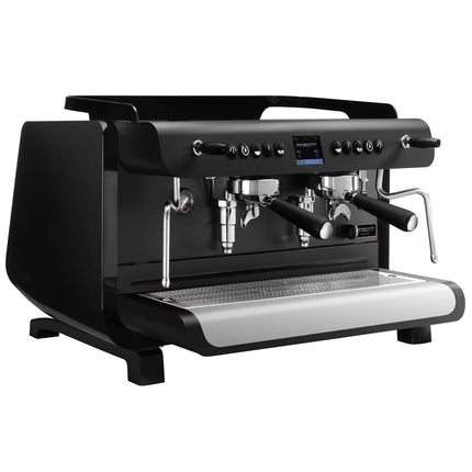 GGM Gastro Commercial Espresso Machine Compact - 2 Group - Multi-boiler - with Touchscreen - Separate Temperature Control - Pre-infusion System & 2 Steam Wands - Black