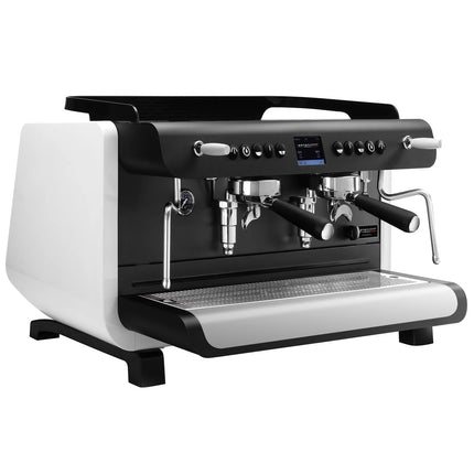 GGM Gastro Commercial Espresso Machine Compact - 2 Group - Multi-boiler - with Touchscreen - Separate Temperature Control - Pre-infusion System & 2 Steam Wands - White