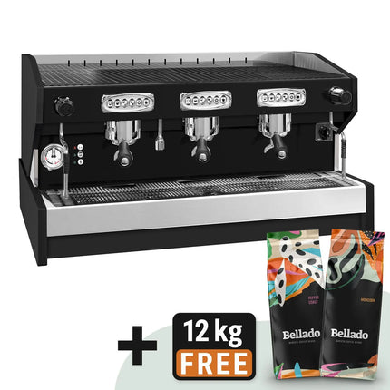 GGM Gastro Commercial Espresso Machine "Eminence" - 3 Group - Pre-infusion System & 3 Steam Wands