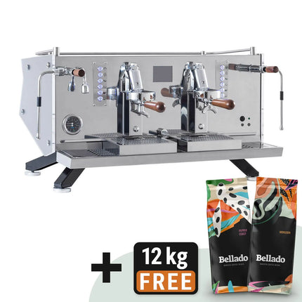 GGM Gastro Commercial Espresso Machine "Suprema" - 2 Group - Multi-boiler - with Touchscreen - Separate Temperature Control - Pre-infusion System & 2 Steam Wands
