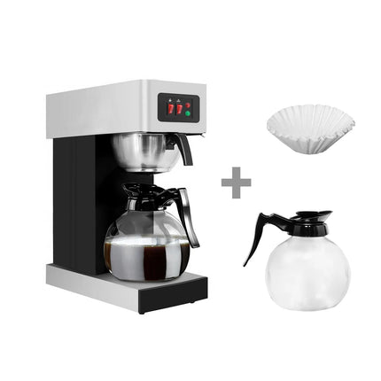GGM Gastro Commercial Filter Coffee Machine - 1.8L - 2.0 kW - with manual fill - incl. 2 glass jugs