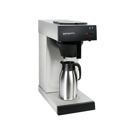 GGM Gastro Commercial Filter Coffee Machine - 2.0L - 1.4 kW - with manual fill & hot plate - incl. 1 thermal flask