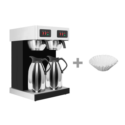 GGM Gastro Commercial Filter Coffee Machine - 2x 2.0L - 3.8 kW - with manual fill - incl. 2 thermal flasks