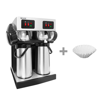 GGM Gastro Commercial Filter Coffee Machine - 2x 2.2L - 3.8 kW - with manual fill - incl. 2 airpots