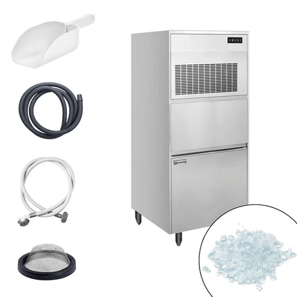 GGM Gastro Commercial Flake Ice Machine - 164kg/24h - with Storage Bin