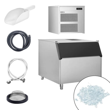 GGM Gastro Commercial Flake Ice Machine - Modular - 390kg/24h - incl. Ice Storage Bin