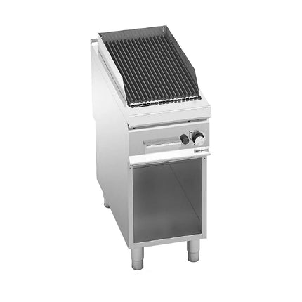 GGM Gastro Commercial Gas Chargrill Paolo 900 - 400mm - Freestanding - with Leg Stand - 900mm Deep - Cast-Iron Cooking Grids - 9kW