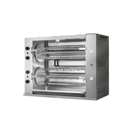 GGM Gastro Commercial Gas Chicken Rotisserie Oven - 47.6kW - with 8 Skewers for up to 48 chickens