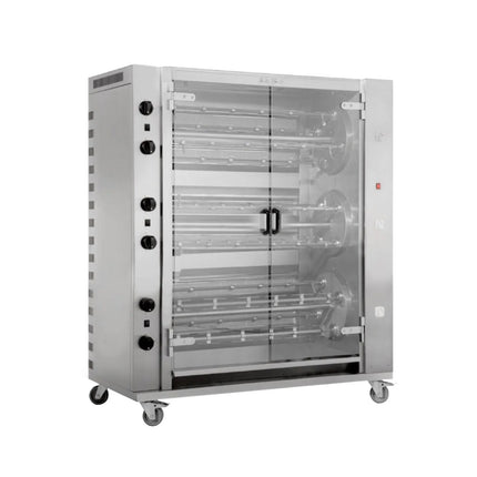 GGM Gastro Commercial Gas Chicken Rotisserie Oven - 55.8kW - with 12 Skewers for up to 72 chickens