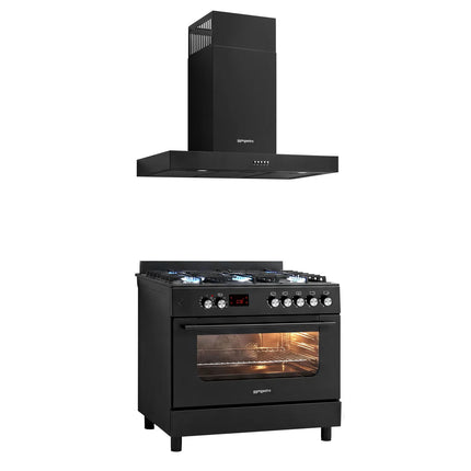 GGM Gastro Commercial Gas Cooker – 5 Burners (13.45 kW) – 900 mm – with Electric Oven (3.23 kW)