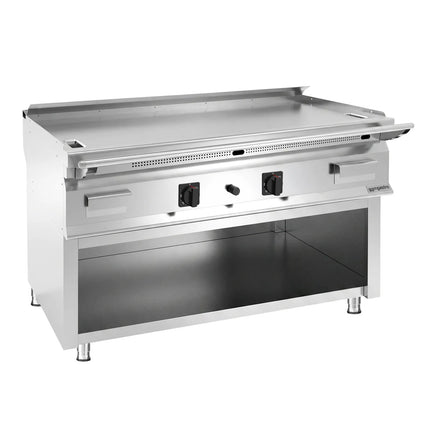 GGM Gastro Commercial Gas Griddle - 24kW - Smooth Plate - Cooking area: 1395x585mm - on Stand