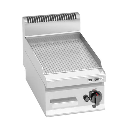 GGM Gastro Commercial Gas Griddle - 4.0kW - Ribbed Plate - Cooking area: 296x430mm