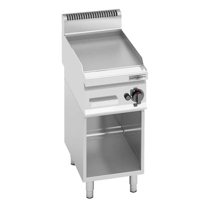 GGM Gastro Commercial Gas Griddle - 4.0kW - Smooth Plate - Cooking area: 296x430mm - on Stand