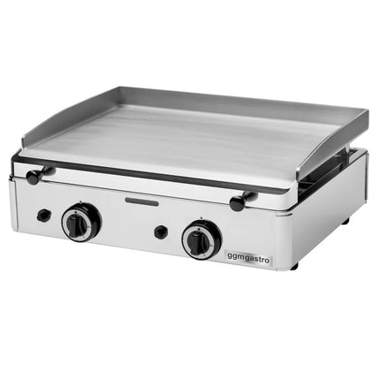 GGM Gastro Commercial Gas Griddle - 5.5kW - Smooth Plate - Cooking area: 583x395mm