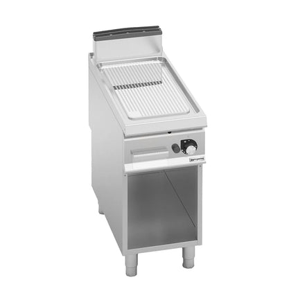GGM Gastro Commercial Gas Griddle - 7.0kW - Ribbed Plate - on Stand