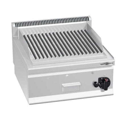 GGM Gastro Commercial Gas Lava Rock Chargrill - 600mm - Countertop - 600mm Deep - 8kW