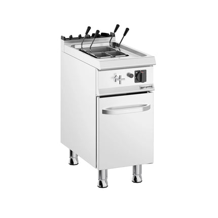 GGM Gastro Commercial Gas Pasta Cooker - Single Tank - Freestanding - 18L - 10.5kW - with Drain Tap - on Cupboard Base - 1-Door