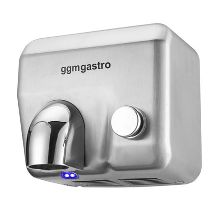 GGM Gastro Commercial Hand Dryer with Push Button - Matte Stainless Steel