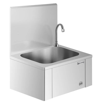 GGM Gastro Commercial Hand Wash Sink - Stainless steel - with knee-operated tap