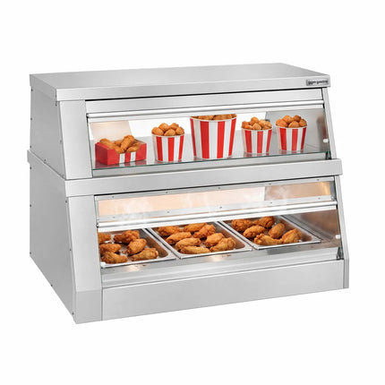 GGM Gastro Commercial Heated Display Cabinet - 1200mm - 3.5kW - with 2 shelves - 3 x GN 1/1