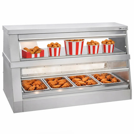 GGM Gastro Commercial Heated Display Cabinet - 1500mm - 3.5kW - with 2 shelves