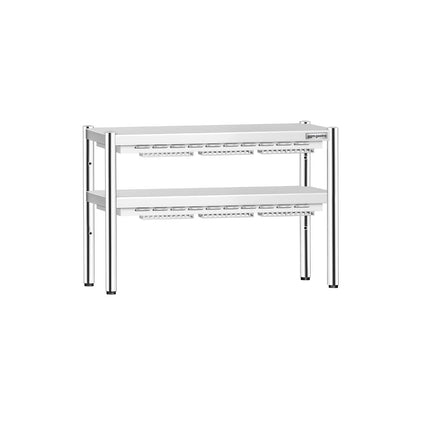 GGM Gastro Commercial Heated Gantry PREMIUM with 2 Ceramic Heaters - 1200x370mm - 2x 1.05kW - 2 Tier - height-adjustable