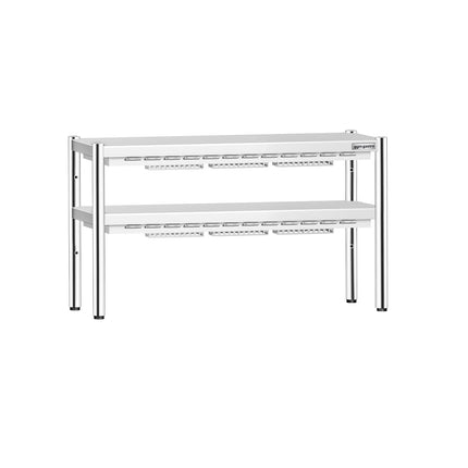 GGM Gastro Commercial Heated Gantry PREMIUM with 2 Ceramic Heaters - 1400x370mm - 2x 1.05kW - 2 Tier - height-adjustable