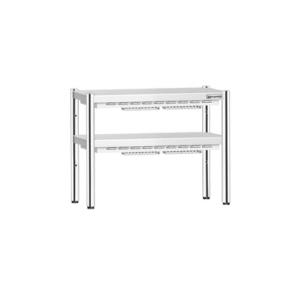GGM Gastro Commercial Heated Gantry PREMIUM with 2 Ceramic Heaters - 800x370mm - 2x 700W - 2 Tier - height-adjustable