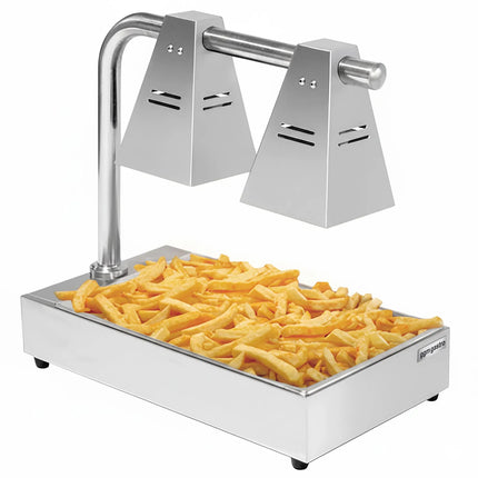 GGM Gastro Commercial Heated Gantry with 2 Heat Lamps - 600x330mm - 600W - for GN 1/1 - Single Tier