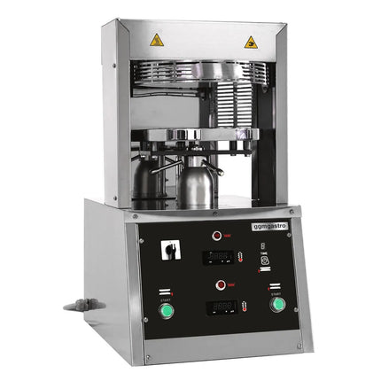 GGM Gastro Commercial Heated Pizza Dough Press - for Pizza Bases Ø330mm (33 cm) - Dough 100-270g - 3-Phase