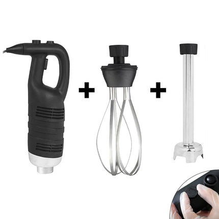 GGM Gastro Commercial Heavy Duty Stick Blender - with Detachable 300mm Shaft & Whisk Attachment - 850W - Variable Speed