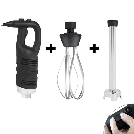 GGM Gastro Commercial Heavy Duty Stick Blender - with Detachable 400mm Shaft & Whisk Attachment - 650W - Variable Speed