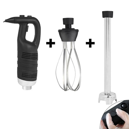 GGM Gastro Commercial Heavy Duty Stick Blender - with Detachable 500mm Shaft & Whisk Attachment - 850W - Variable Speed
