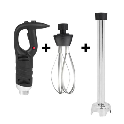 GGM Gastro Commercial Heavy Duty Stick Blender - with Detachable 500mm Shaft & Whisk Attachment - 450W - Single Speed